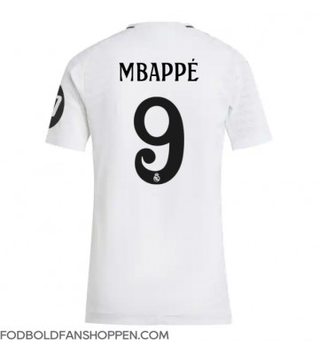 Real Madrid Kylian Mbappe #9 Hjemmebanetrøje Dame 2024-25 Kortærmet